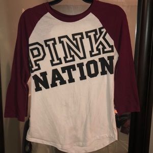 Victoria’s Secret pink baseball tee